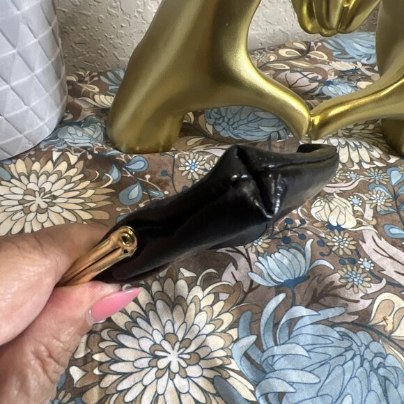 Vintage Buxton Triple Frame Coin Purse And Kiss-lock Vintage Black Coin Purse - Picture 12 of 16